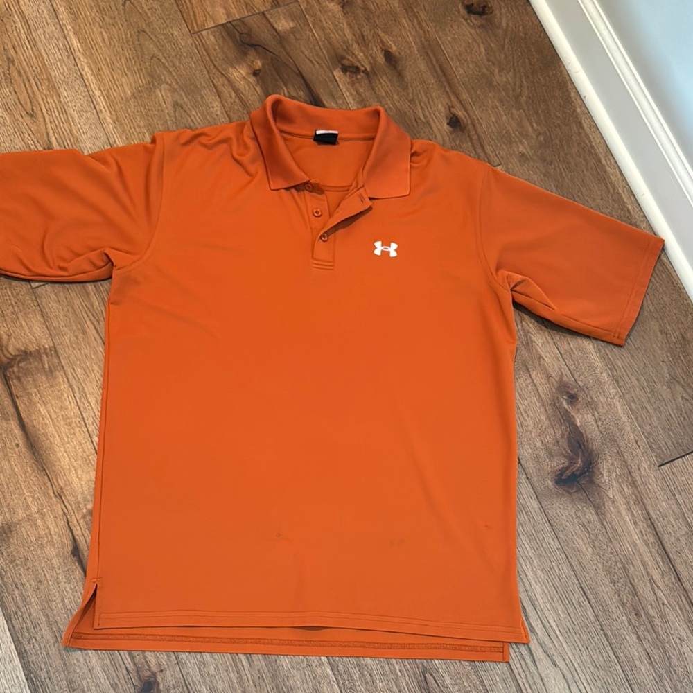 Under Armour Men's Orange Polo Shirt